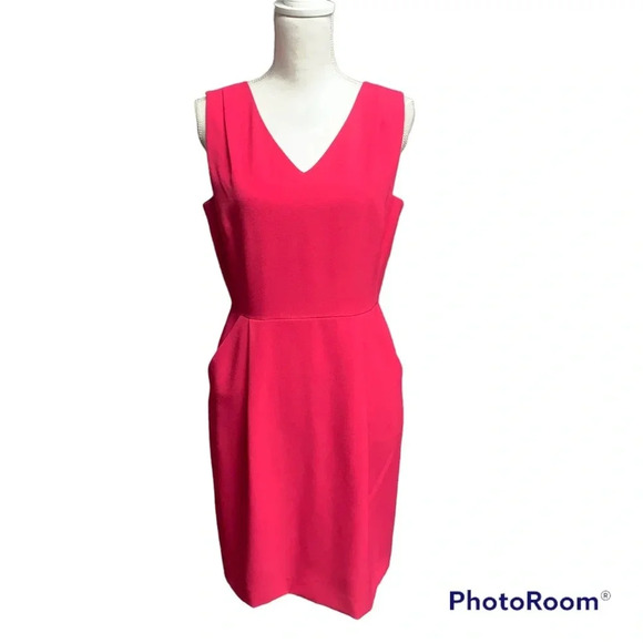 Cremieux pink dress NWT size 8.  Devin style and has pockets - Picture 1 of 11